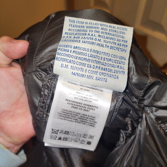 MONCLER BLACK PUFFER JACKET MID LENGTH W DRAWSTRING WAIST DOUDOUNE ELASTIQUE - Picture 8 of 16